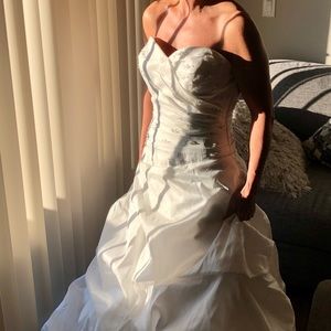 Beautiful satin and beaded wedding dress